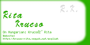 rita krucso business card